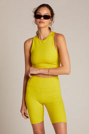 Chartreuse High Rise Bike Short