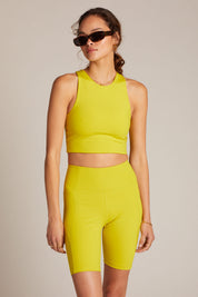 Chartreuse High Rise Bike Short