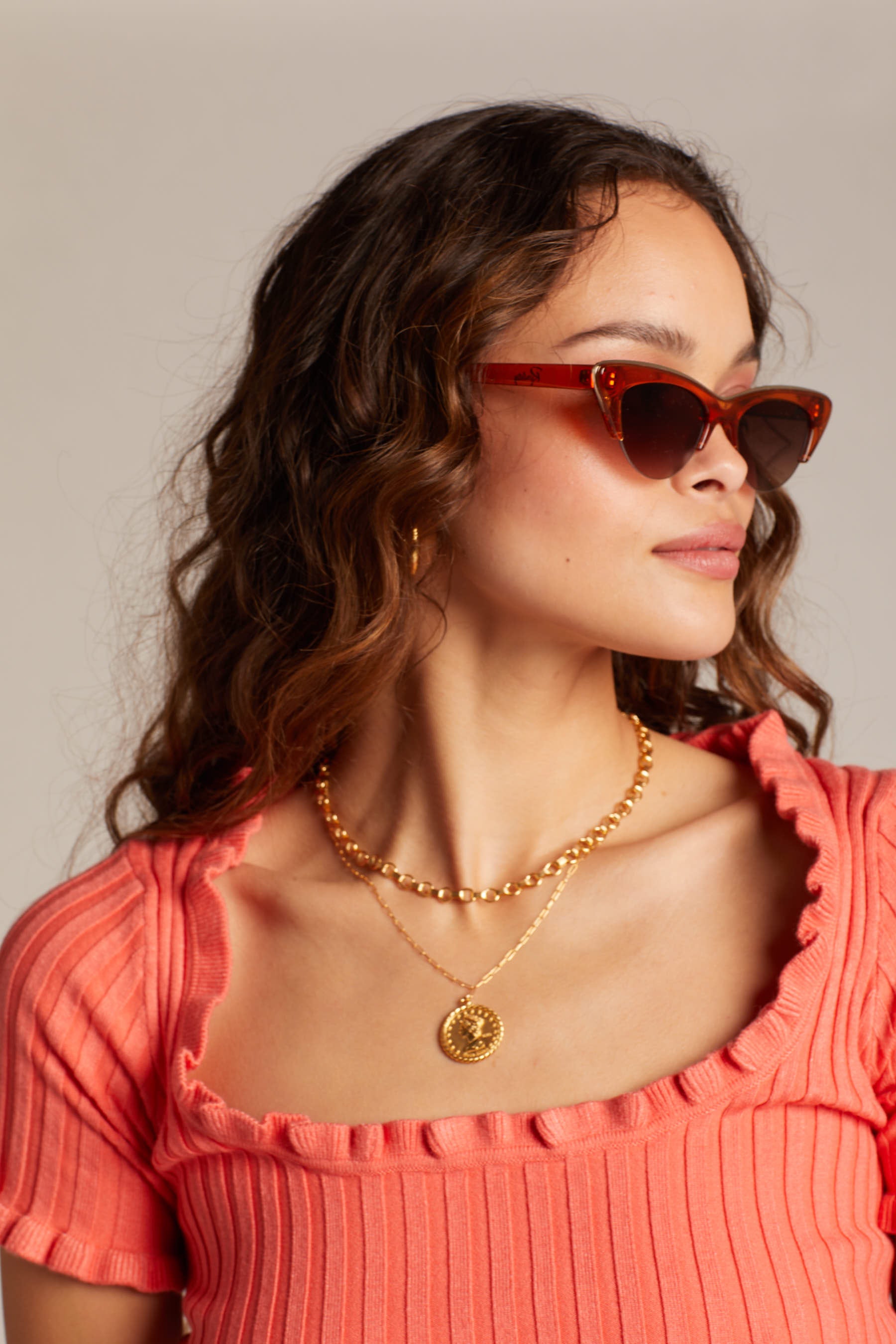 Tan Loren Sunglasses