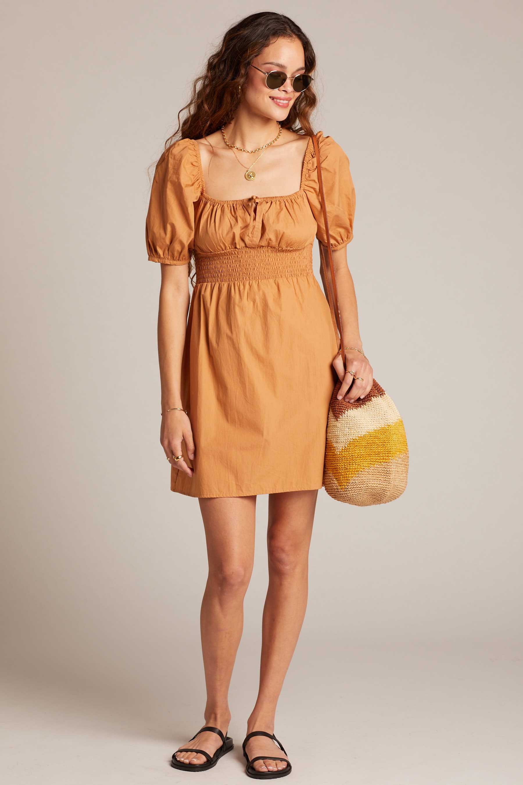 Caramel Mariette Mini Dress