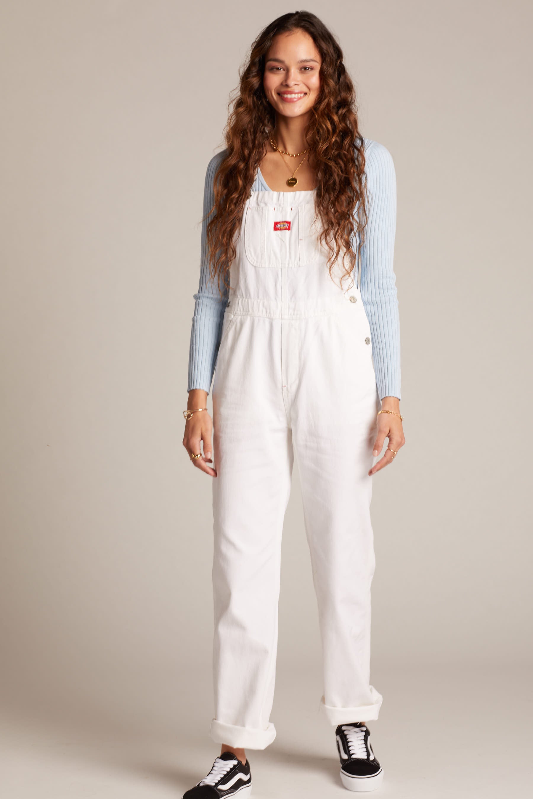 Relaxed Overalls - White