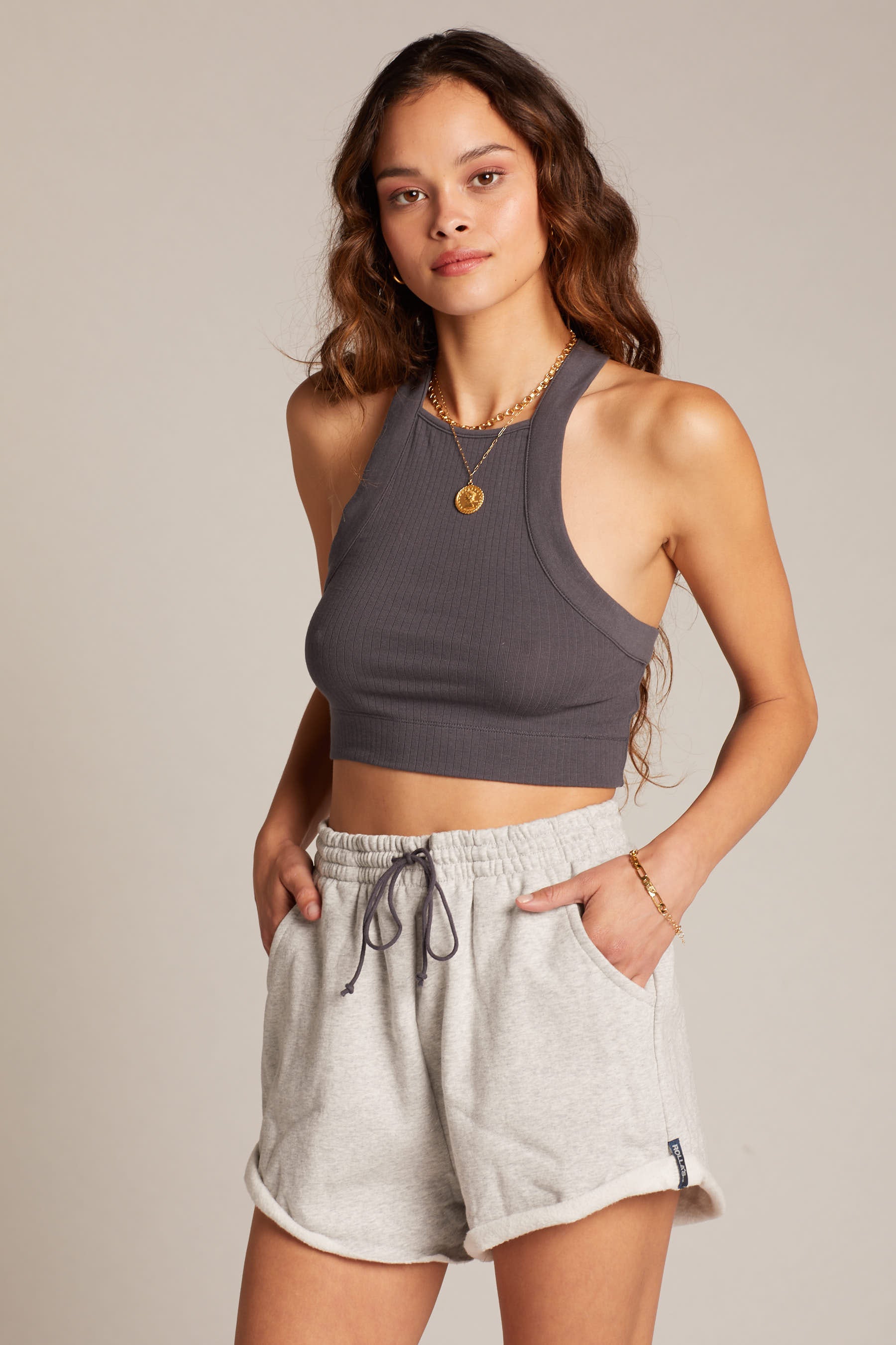 Grey Marle Jogger Short