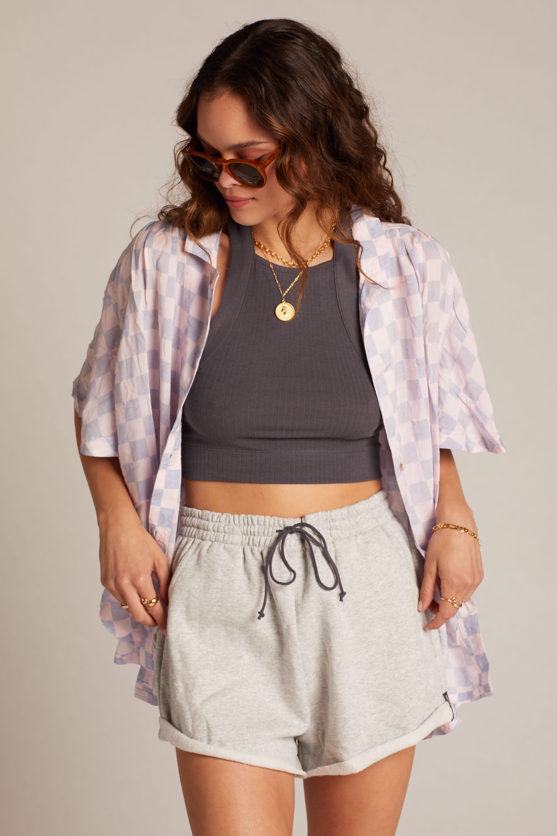 Grey Marle Jogger Short