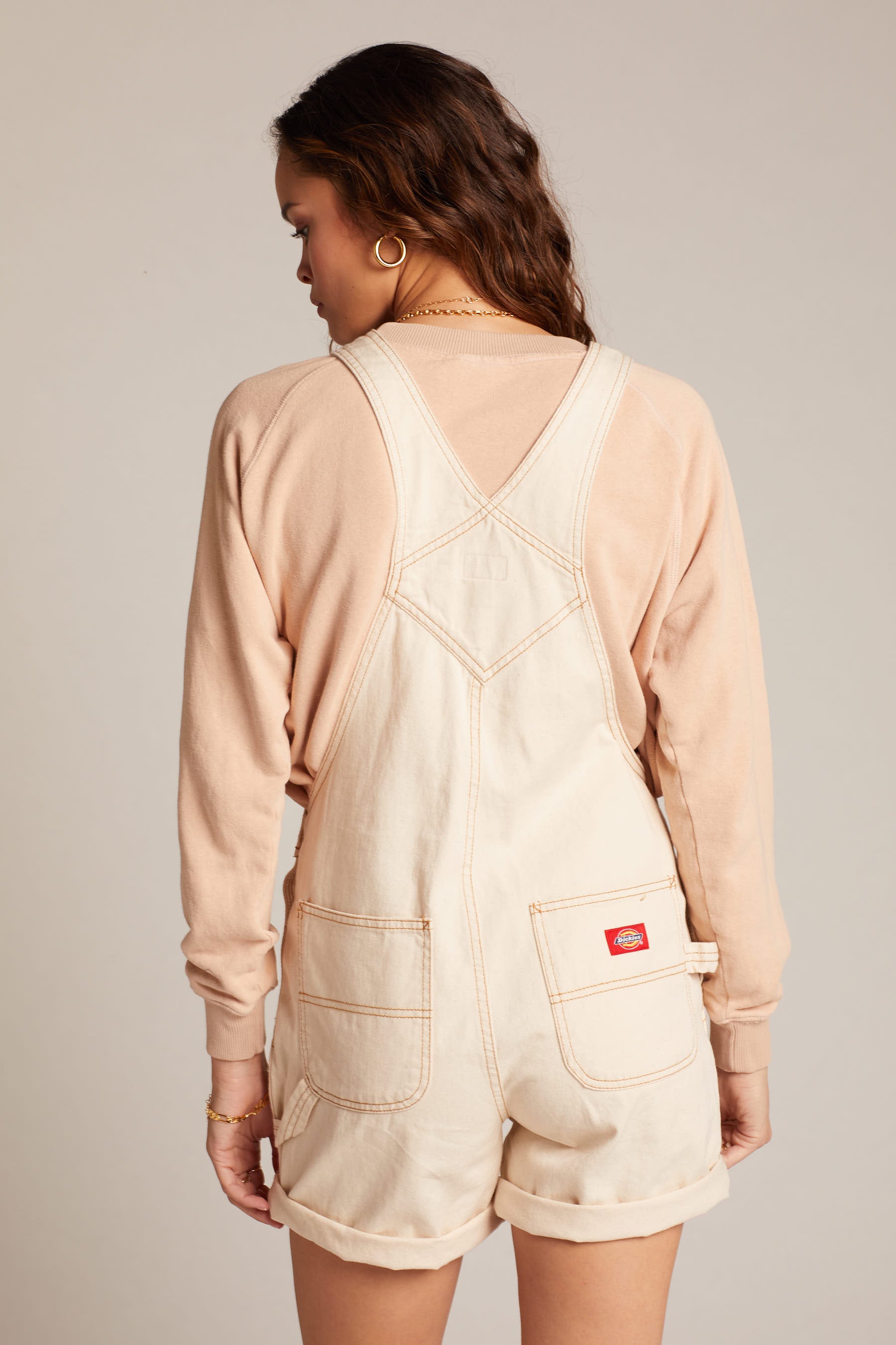 Natural Roll Hem Shortalls