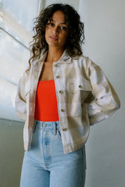 White Plaid Bowery Flannel