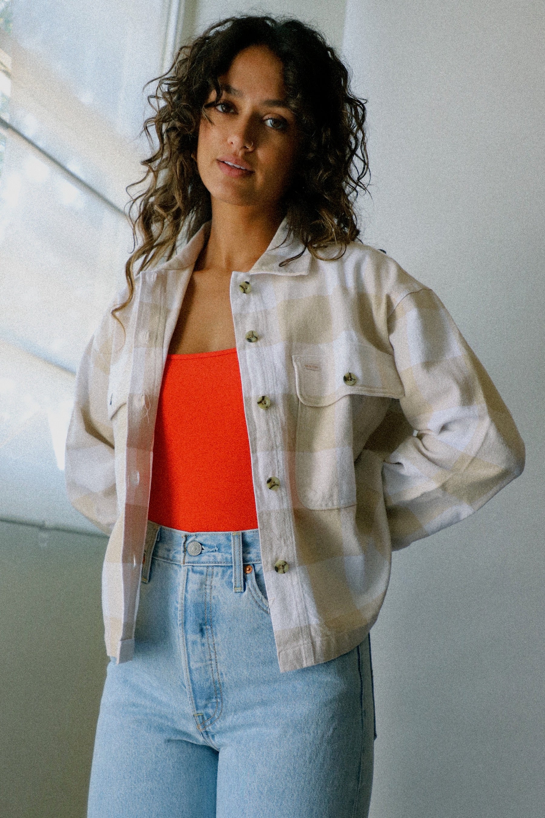 White Plaid Bowery Flannel