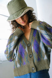 Forest Mist Argyle Cardigan