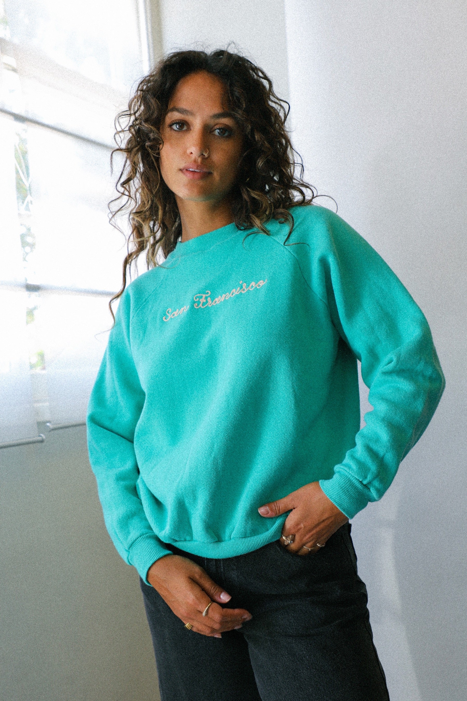 Prism X Large Lemonade Turquoise San Francisco Sweatshirt
