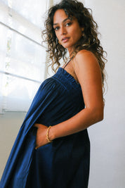 Bright Navy Elastic Dress