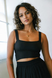 Black Square Neck Bralette