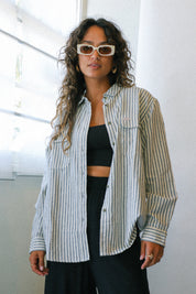 Dove Stripe Bowery Flannel