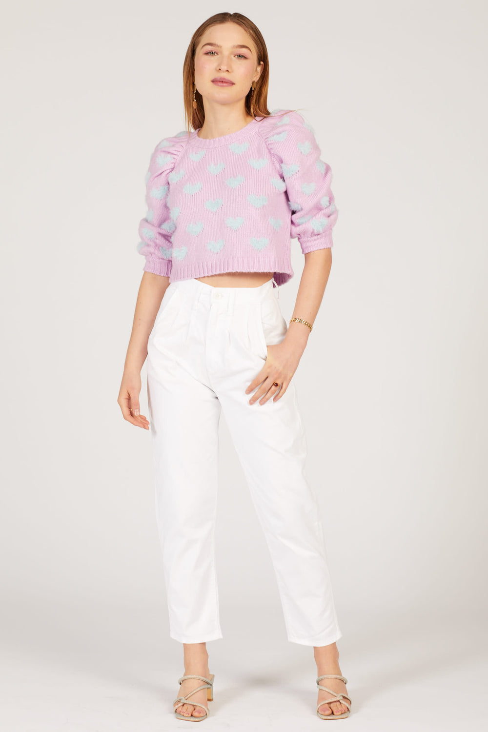 Bright White Pleated Balloon Pants