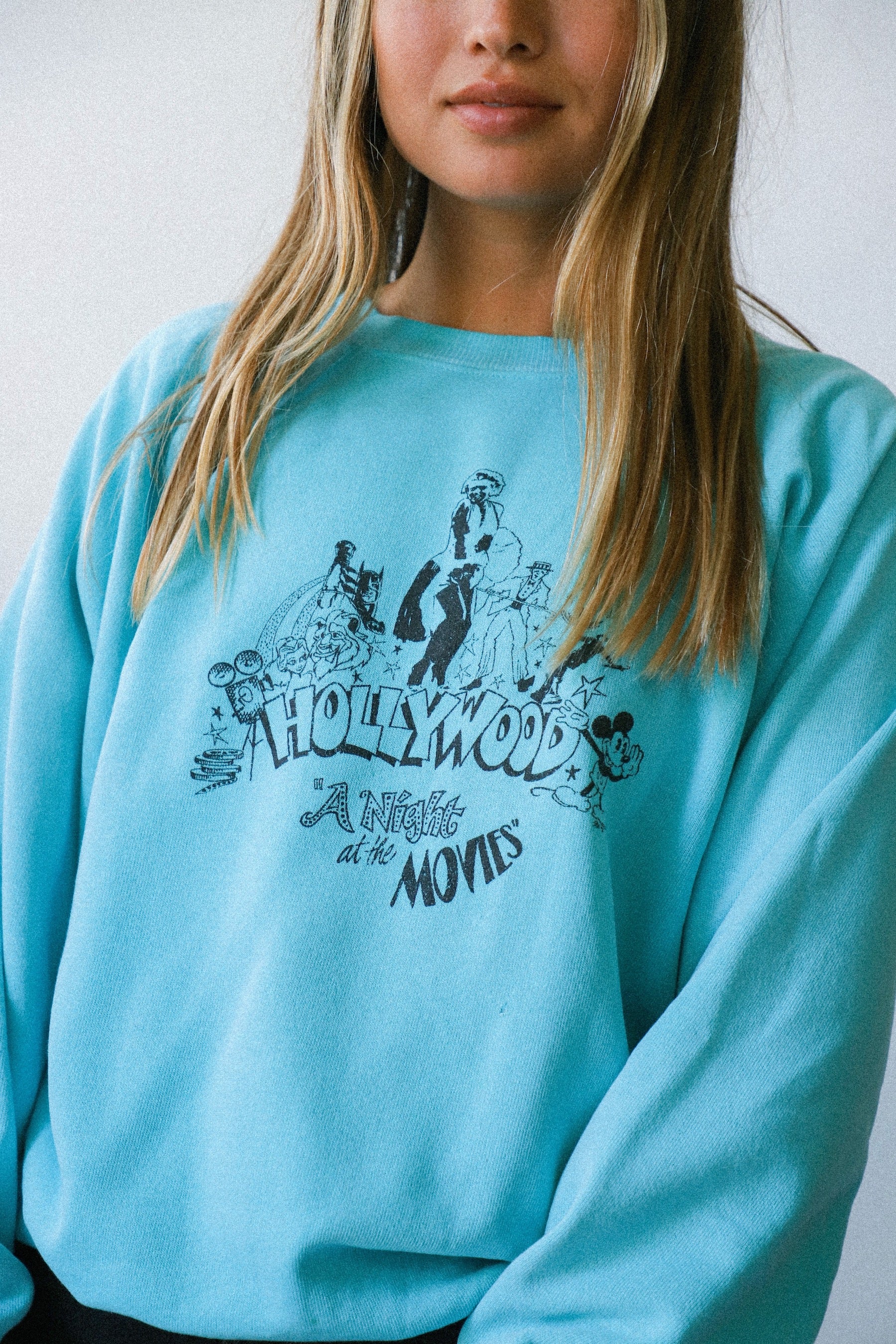 Turquoise Hollywood Movies Sweatshirt