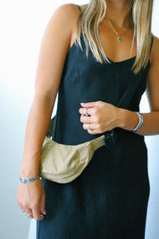 Dark Khaki Mini Crescent Bag