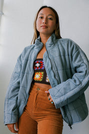 Silver Lining Dolman Quilted Jacket