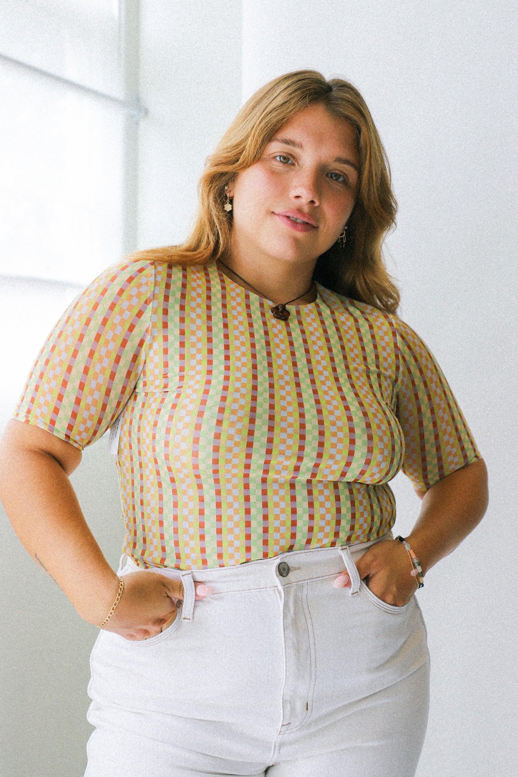 Yellow Brick Judy Mesh Top