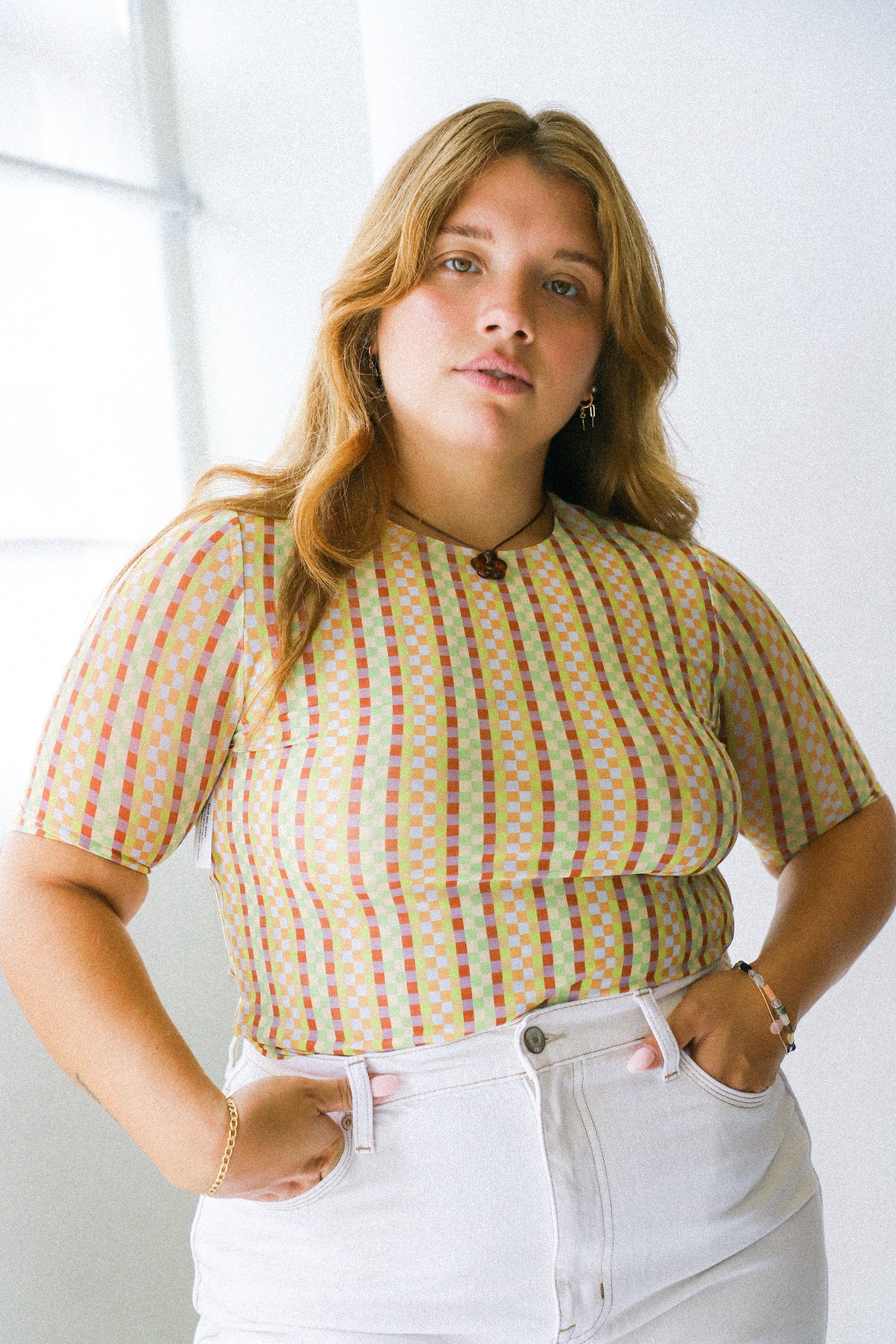 Yellow Brick Judy Mesh Top