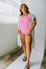 Bubblegum Square Neck One Piece