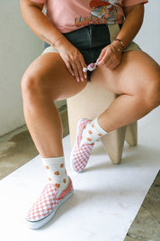 Rosette Checkerboard Slip-On