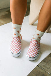 Rosette Checkerboard Slip-On