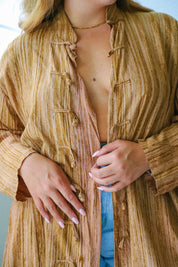 Brown Stripe Kimono
