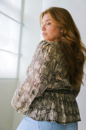 Brown Boho Top