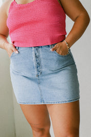 Vintage Blue Classic Mini Skirt