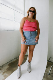 Vintage Blue Classic Mini Skirt