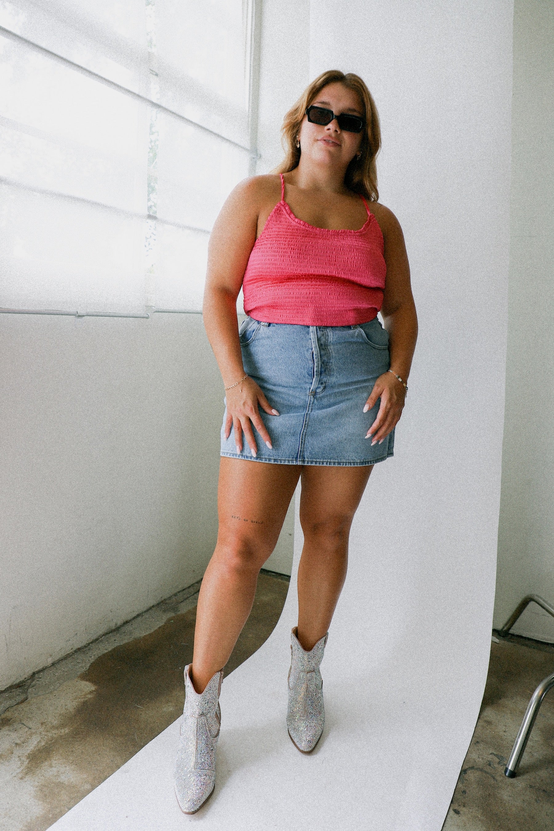 Vintage Blue Classic Mini Skirt