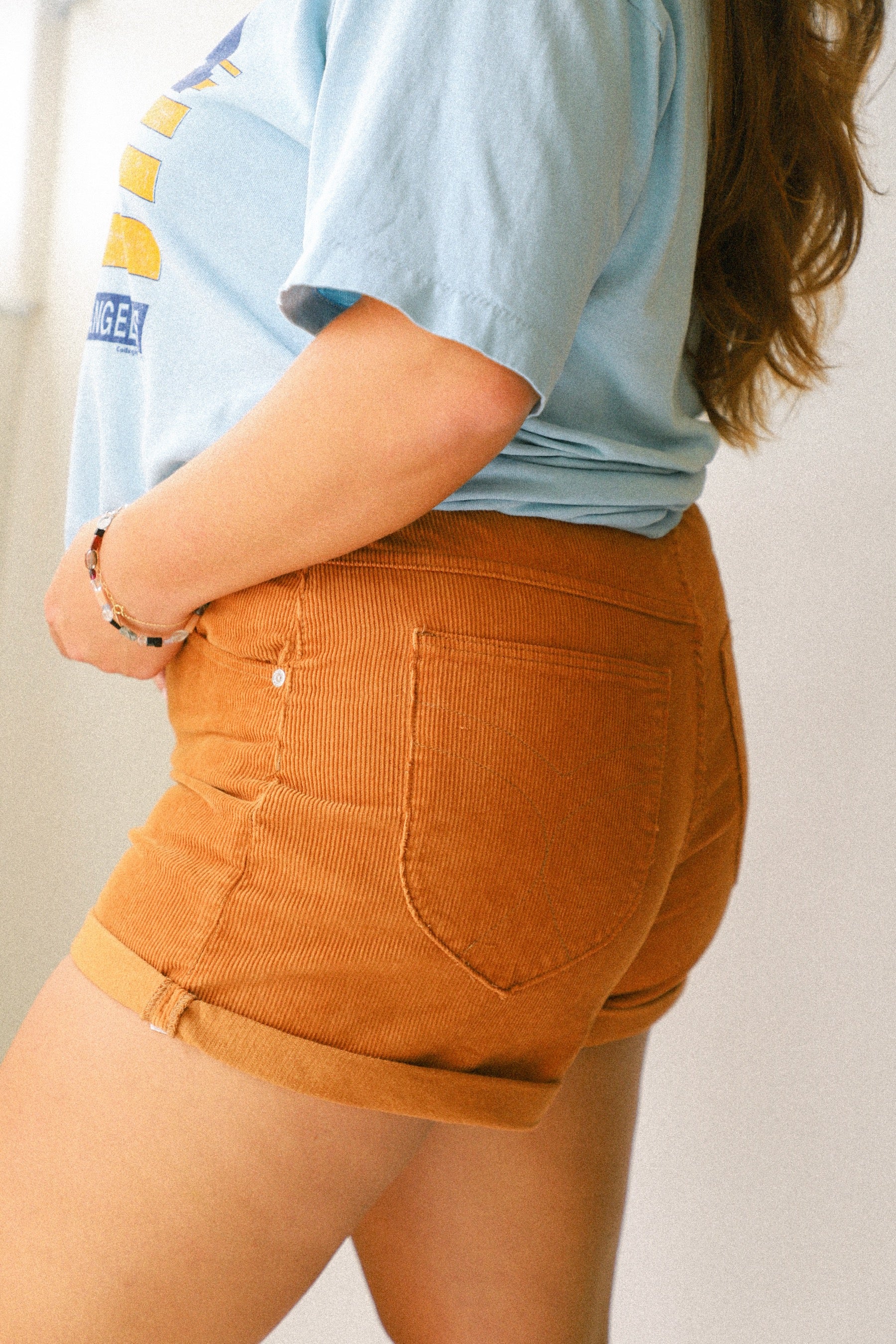 Tan Cord Dusters Shorts