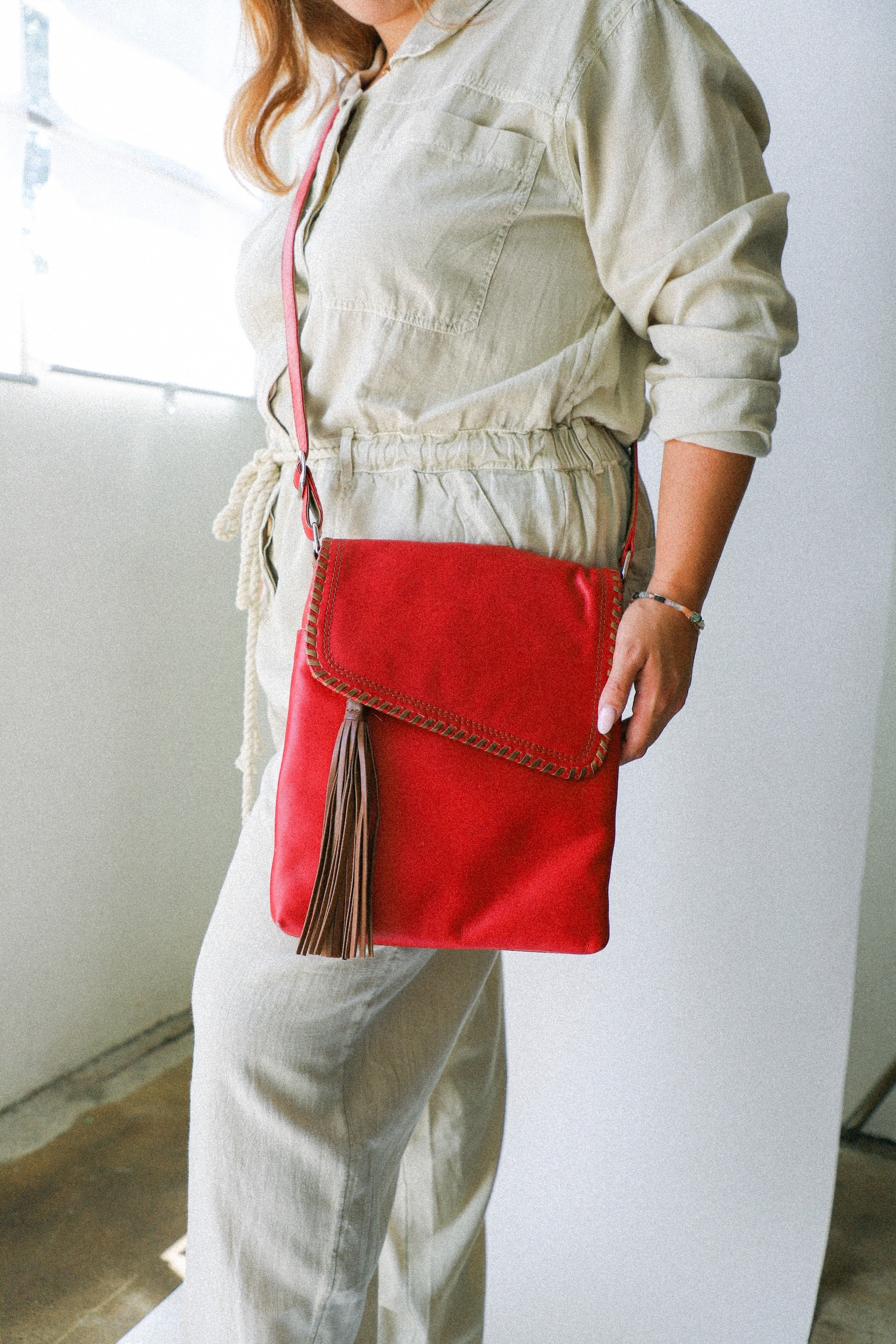 Red New York Crossbody
