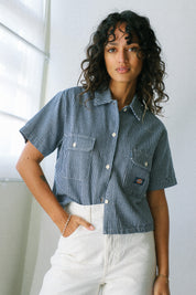 Hickory Cropped Work Shirt