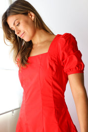 Tomato Red Naomi Dress
