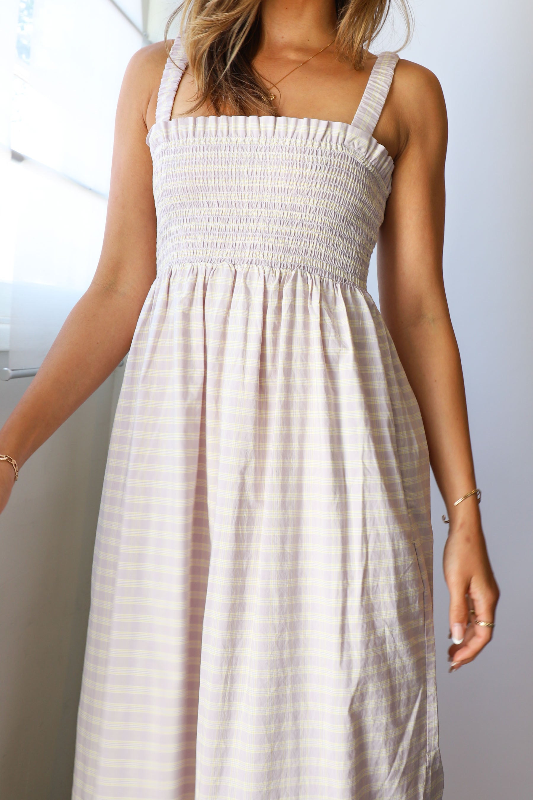 Bianca Plaid Tanner Scrunchie Dress