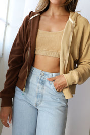 Lychee Chocolate Duo Zip Up Hoodie
