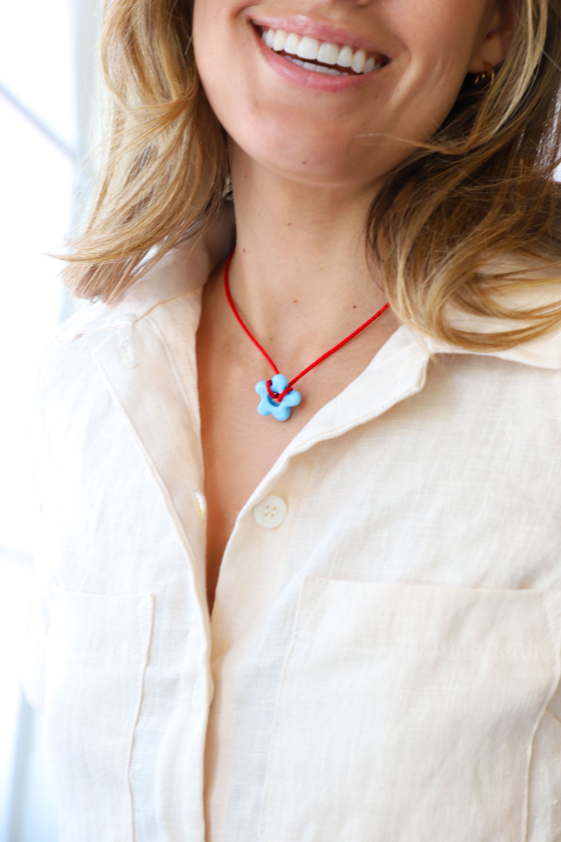 Blue Flower Necklace