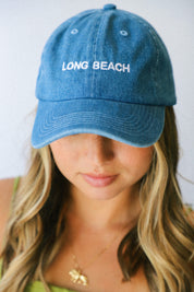 X Prism Denim Long Beach Hat