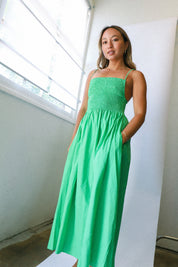 Green Bryssa Midi Dress