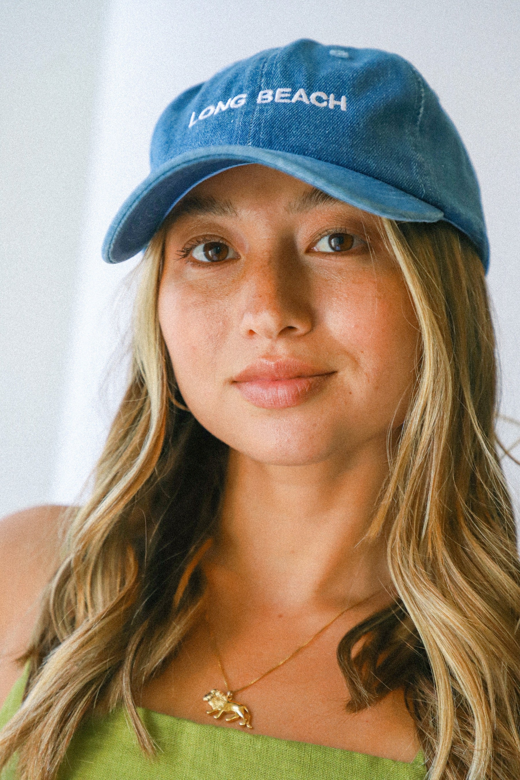 X Prism Denim Long Beach Hat