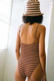 Chocolate Stripe Bea One Piece
