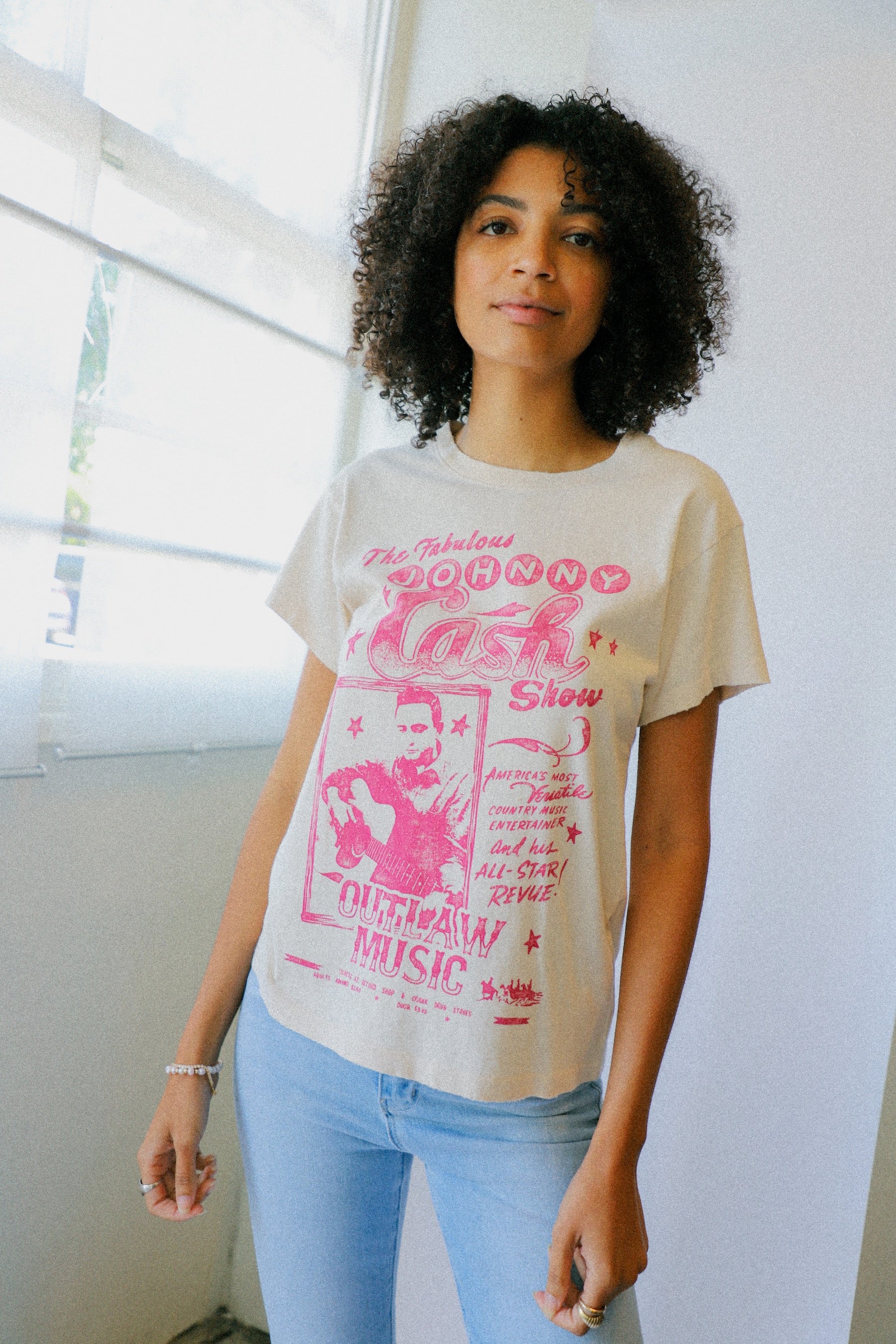 Sand Johnny Cash Outlaw Music Tour Tee