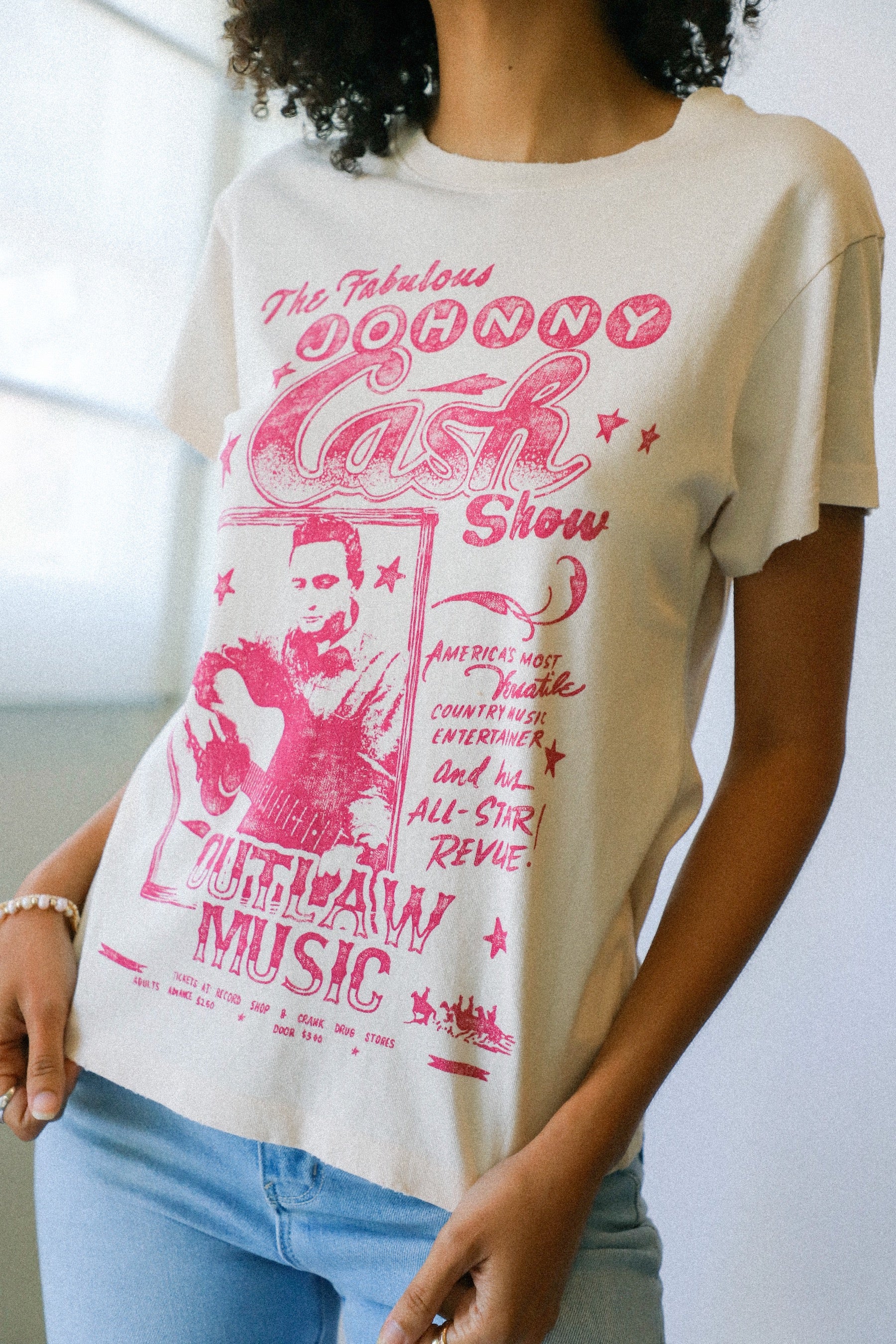 Sand Johnny Cash Outlaw Music Tour Tee