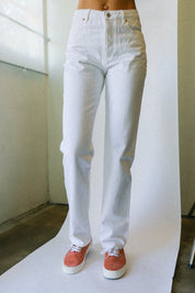 Vintage White Classic Straight Jeans