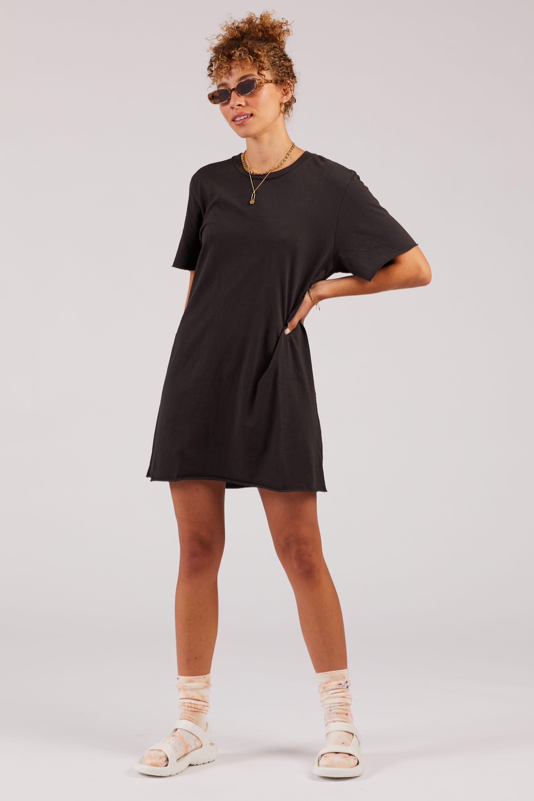 Black Zepplin Tee Dress