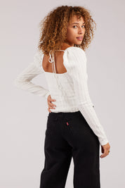 Winter White Brittany Top