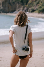 Washed White Yin Yang Basic Tee
