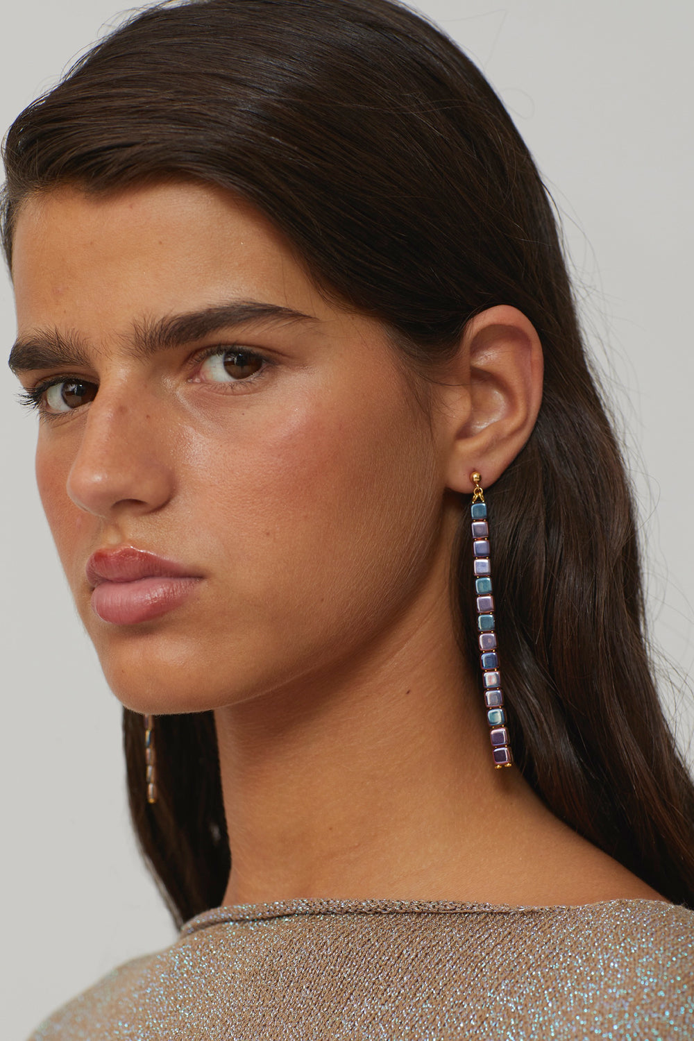 Dark Lilac Lambrusco Earrings
