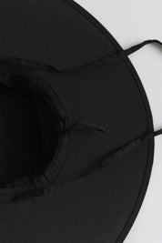 Black Packable Sun Hat