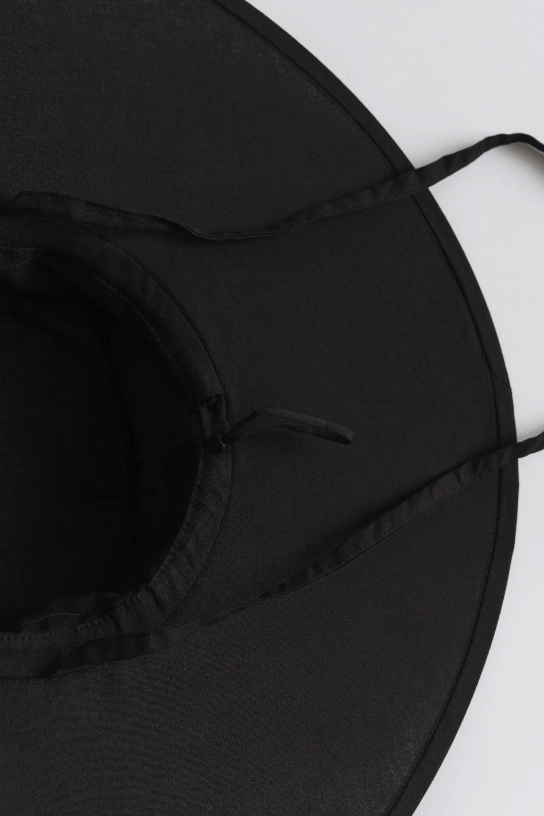 Black Packable Sun Hat