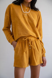 Honey Terry Henley Short